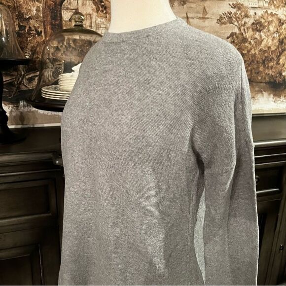 LOFT Gray Sweater Long Drop Sleeve size XS - Picture 7 of 9